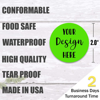 Custom Logo Stickers Label Stickers - 2 inch Round Glossy