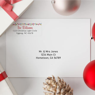 Personalized Christmas Address Labels - Lights