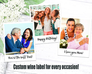 Custom Wine Label Unique Gift - Your Image and Message