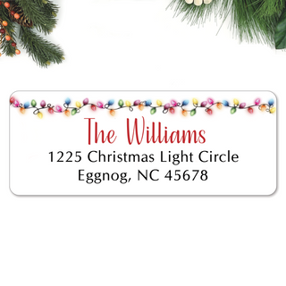 Personalized Christmas Address Labels - Lights