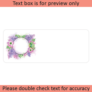 Personalized Return Address Labels Spring - Large Rectangle Lilac Floral
