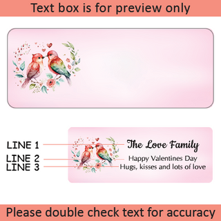Personalized Address Labels Valentine's Day - Love Birds Return Address Labels