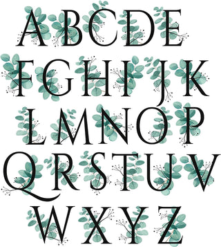 Personalized Return Address Labels - Rectangle Monogram Eucalyptus