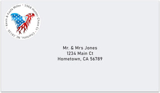 Personalized Return Address Labels Patriotic - 1.5 in Round Bald Eagle