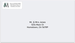 Personalized Return Address Labels - Rectangle Monogram Eucalyptus