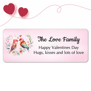 Personalized Address Labels Valentine's Day - Love Birds Return Address Labels