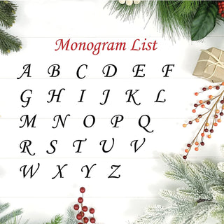 Personalized Return Address Labels Christmas - Rectangle Monogram Christmas