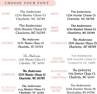 Personalized Return Address Labels Matte - 10 Fonts to Choose From