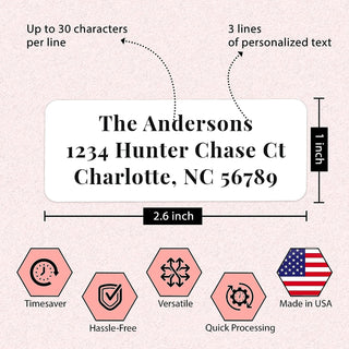 Personalized Return Address Labels Matte - 10 Fonts to Choose From