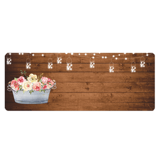 Personalized Return Address Labels Rustic - Large Rectangle Floral Tub