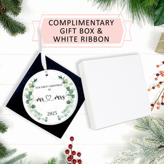 Our First Christmas Married Ornament 2026 - Greenery