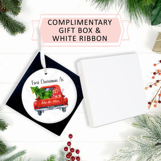 Our First Christmas Married Ornament 2026 - Red Truck