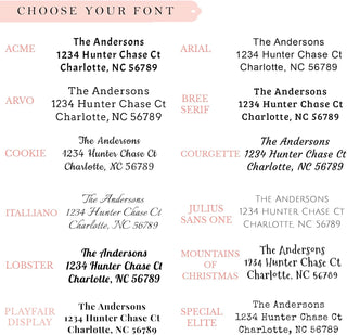Personalized Return Address Labels Matte - 10 Fonts to Choose From