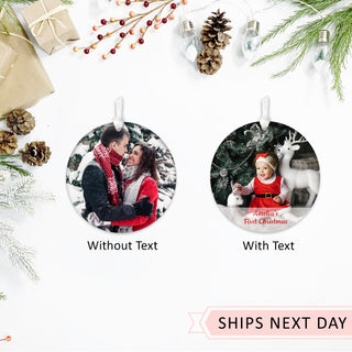 Personalized Christmas Ornaments Photo 2025 - Your Picture and Text