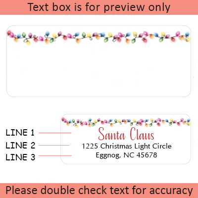 400 Personalized Return Address Labels - Christmas Truck Design, 1/2" X 1 3/4"