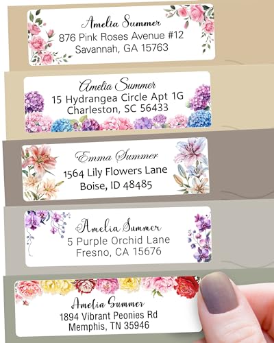 Hydrangea Label Personalized Return Address Labels Floral - Rose, Hydrangea, Peony, Po ...