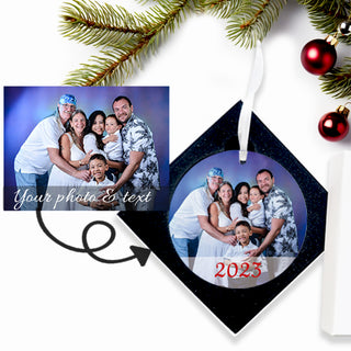 Personalized Christmas Ornaments Photo 2025 - Your Picture and Text