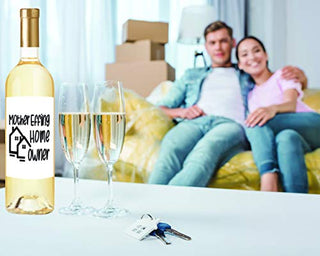 Funny Housewarming Gifts - 5 Wine Labels for House Warming Presents for Couple, New Homeowners or Realtor Gifts - Funny First Time Home Owner Gift Ideas - Housewarming Gifts New Home