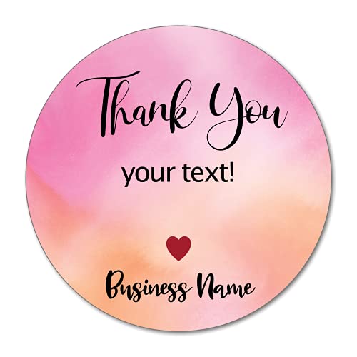 Thank you for your ORDER stickers, Personalized Thank You Round Stickers  1.5 Inch (set of 60)